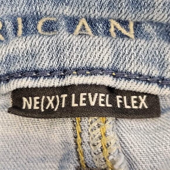 American Eagle Jeans AE Flex Men's Slim Straight 28X32 Light Wash Zip 28 - Picture 5 of 10